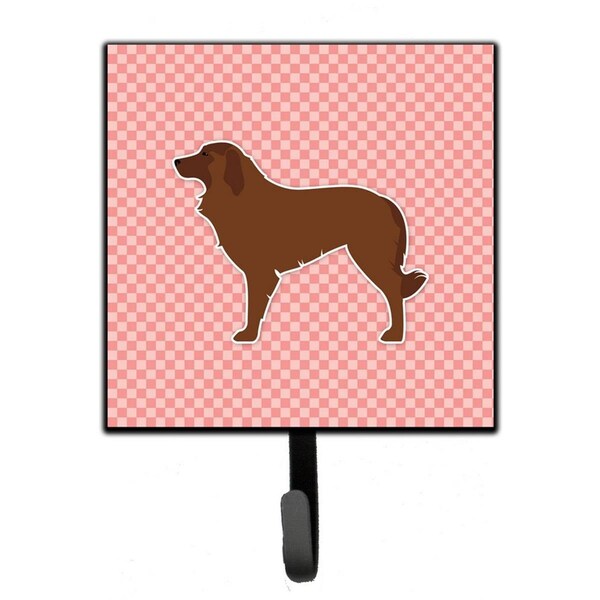 Carolines Treasures Portuguese Sheepdog Dog Checkerboard Pink Leash or Key Holder BB3631SH4 - main